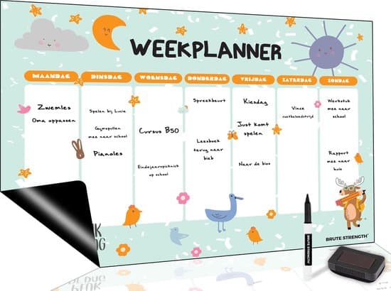 Smarfer weekplanner met sterren