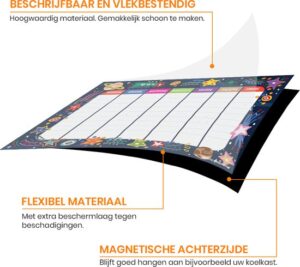 Magnetische weekplanner space - 42 x 29 cm – Whiteboard - Brute Strength - Afbeelding 3