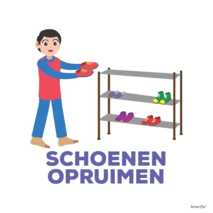 Pictogram - Schoenen opruimen