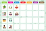 Ensemble de Pictogrammes - Activité intérieure - 50 Pictogrammes Magnétiques – Image 7