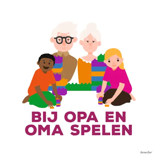 BIJ OPA EN OMA SPELEN Pictogram - Bij opa en oma spelen - Afbeelding 1