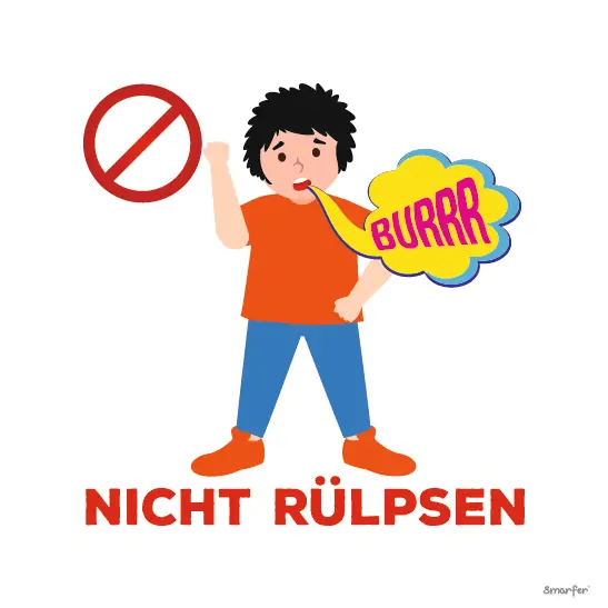NICHT RÜLPSEN Piktogramm – Nicht rülpsen – Bild 1